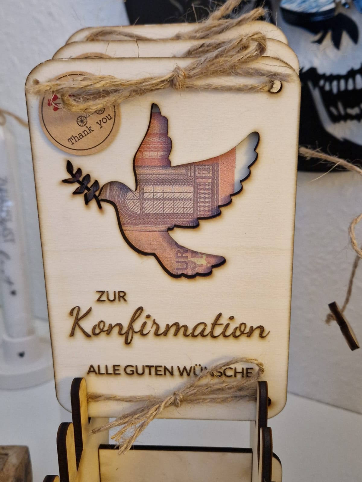 Holzplakette zur Konfirmation - Elegantes Geschenk