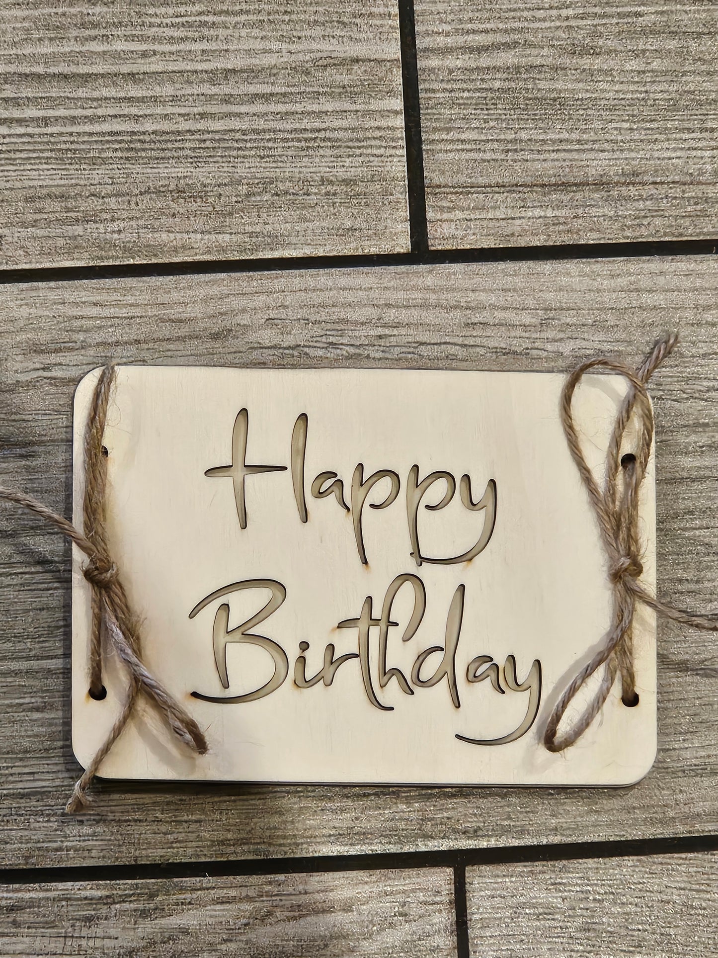 🎉 Holzkarte "Happy Birthday" – mit Platz für Geldgeschenke
