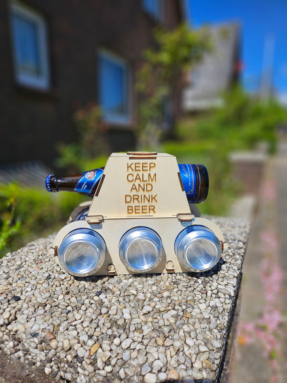 Lasergraviertes Bierträger-Panzer - Personalisiert