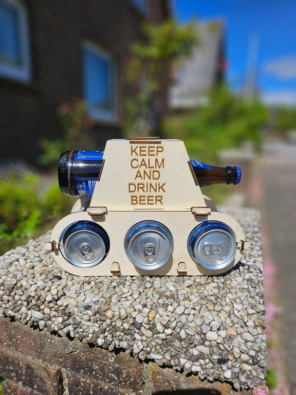 Lasergraviertes Bierträger-Panzer - Personalisiert