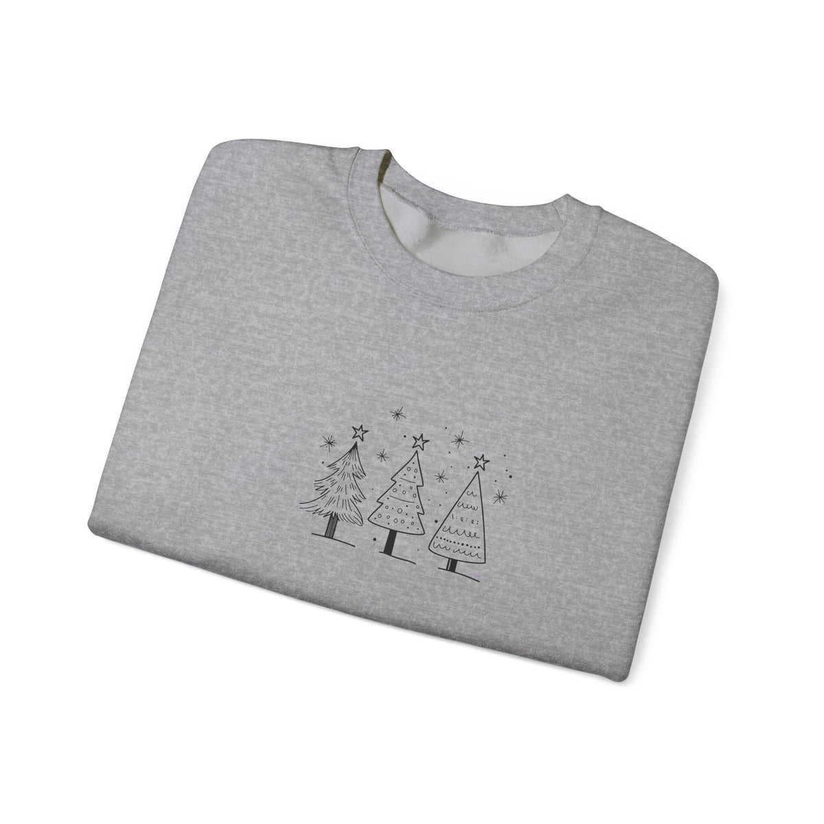 Minimalist Christmas Trees Holiday Crewneck Sweatshirt