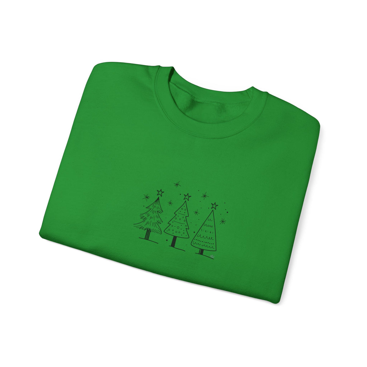 Minimalist Christmas Trees Holiday Crewneck Sweatshirt