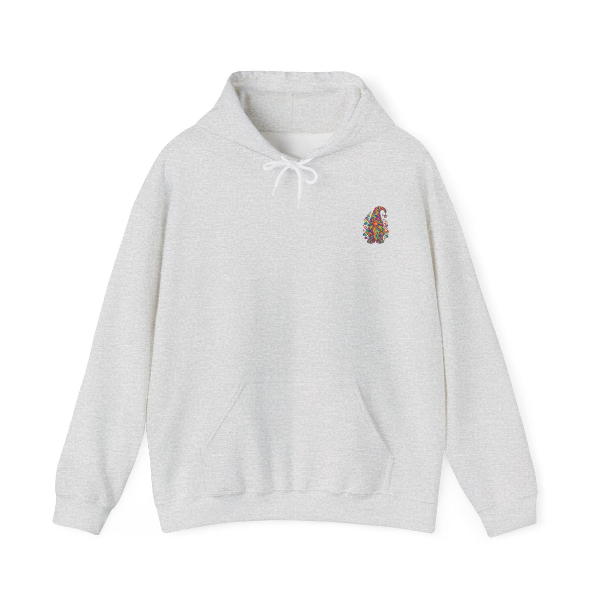 Hoodie mit buntem psychedelischem Wichtel-Motiv
