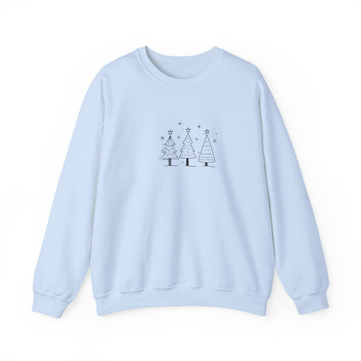 Minimalist Christmas Trees Holiday Crewneck Sweatshirt