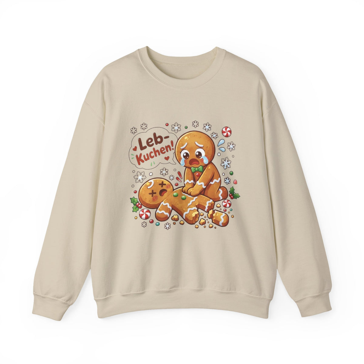 Weihnachtssweatshirt mit lustigem Lebkuchen-Motiv