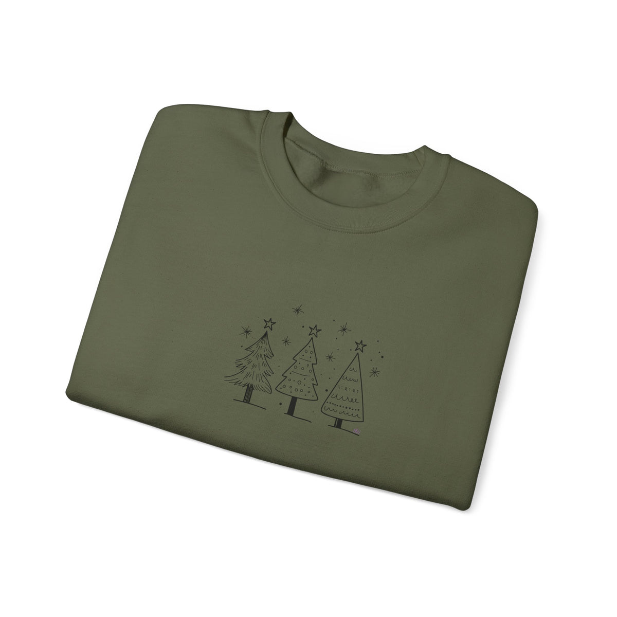 Minimalist Christmas Trees Holiday Crewneck Sweatshirt