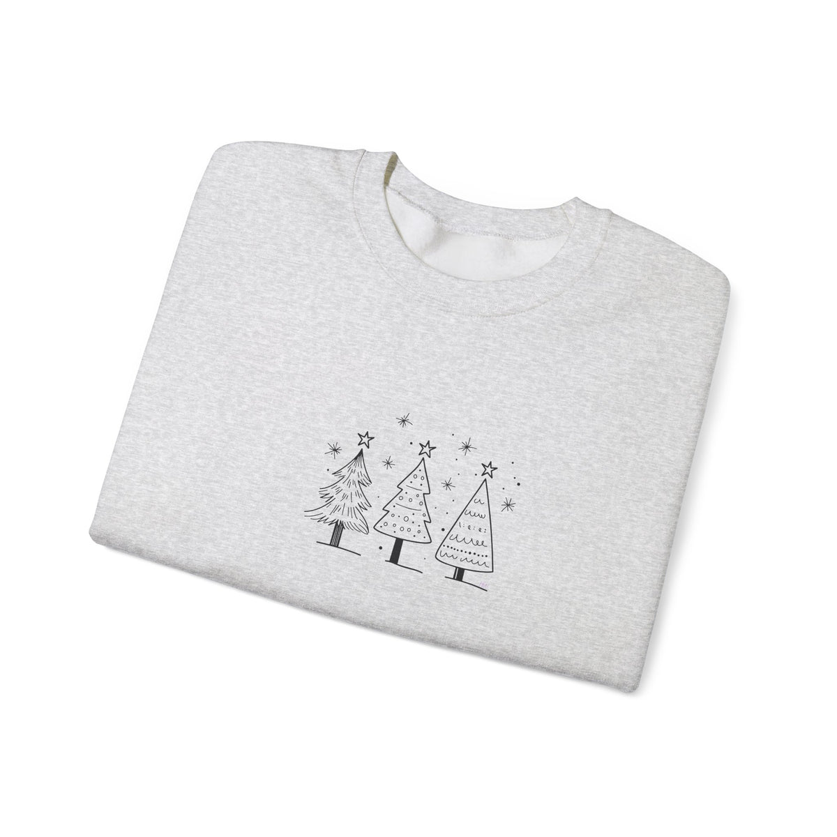 Minimalist Christmas Trees Holiday Crewneck Sweatshirt