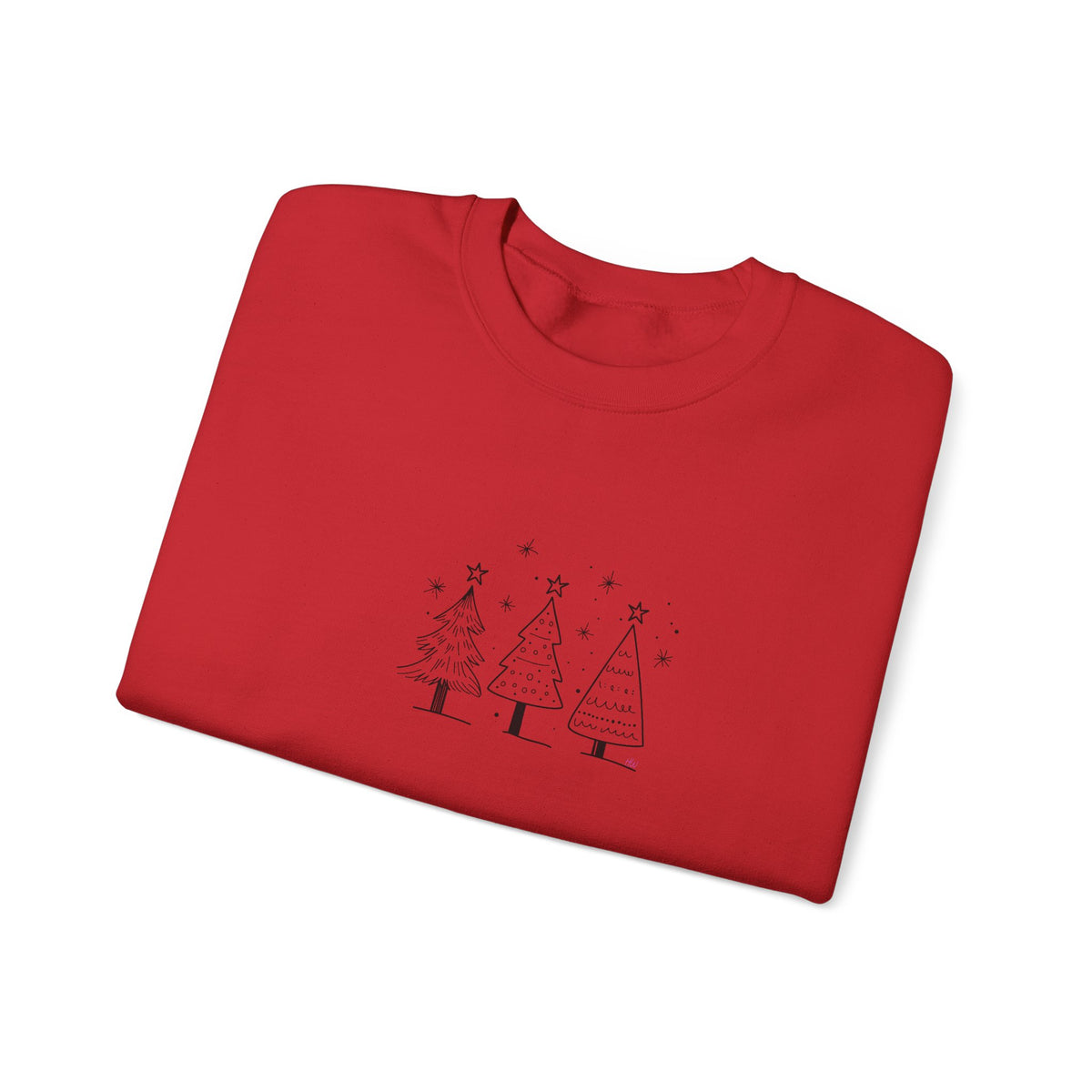 Minimalist Christmas Trees Holiday Crewneck Sweatshirt