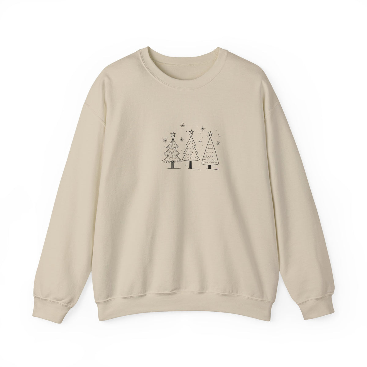 Minimalist Christmas Trees Holiday Crewneck Sweatshirt