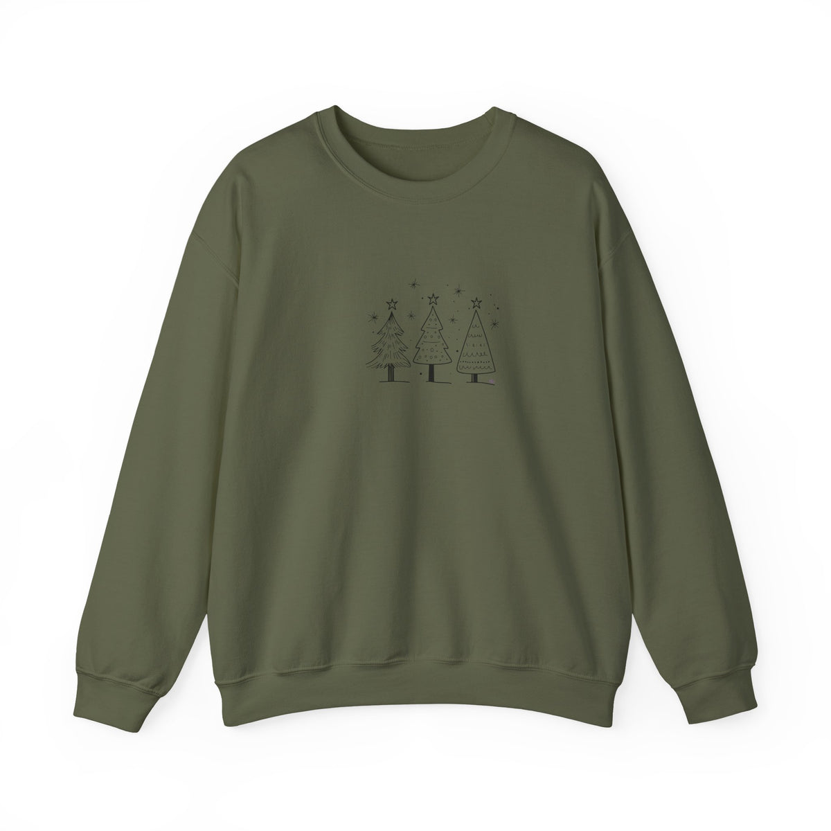Minimalist Christmas Trees Holiday Crewneck Sweatshirt