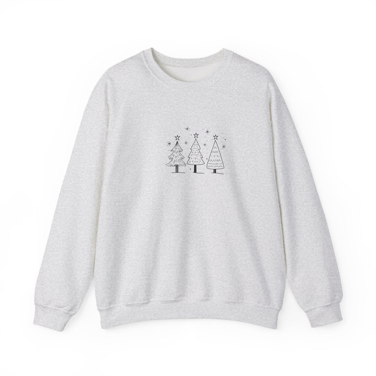 Minimalist Christmas Trees Holiday Crewneck Sweatshirt