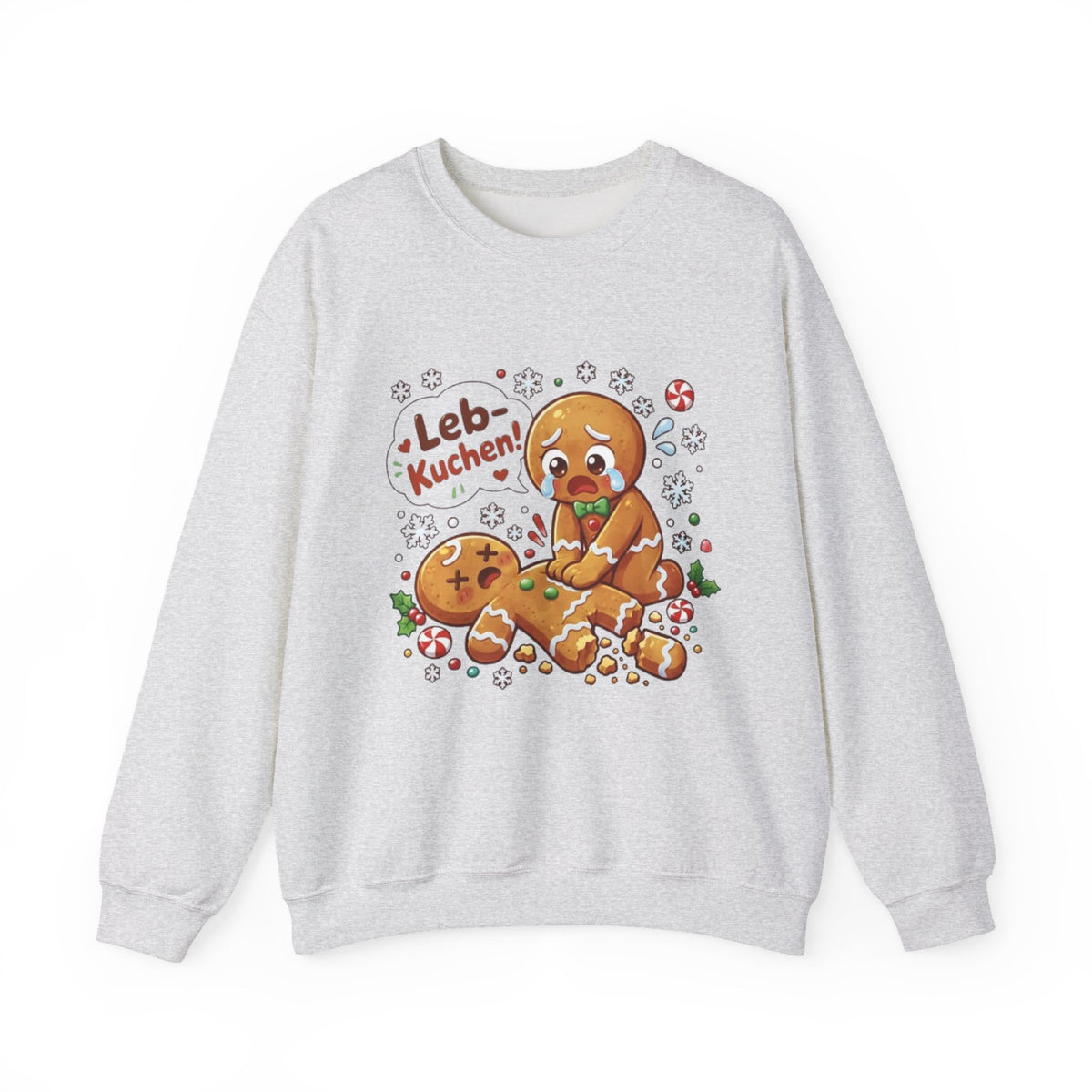 Weihnachtssweatshirt mit lustigem Lebkuchen-Motiv