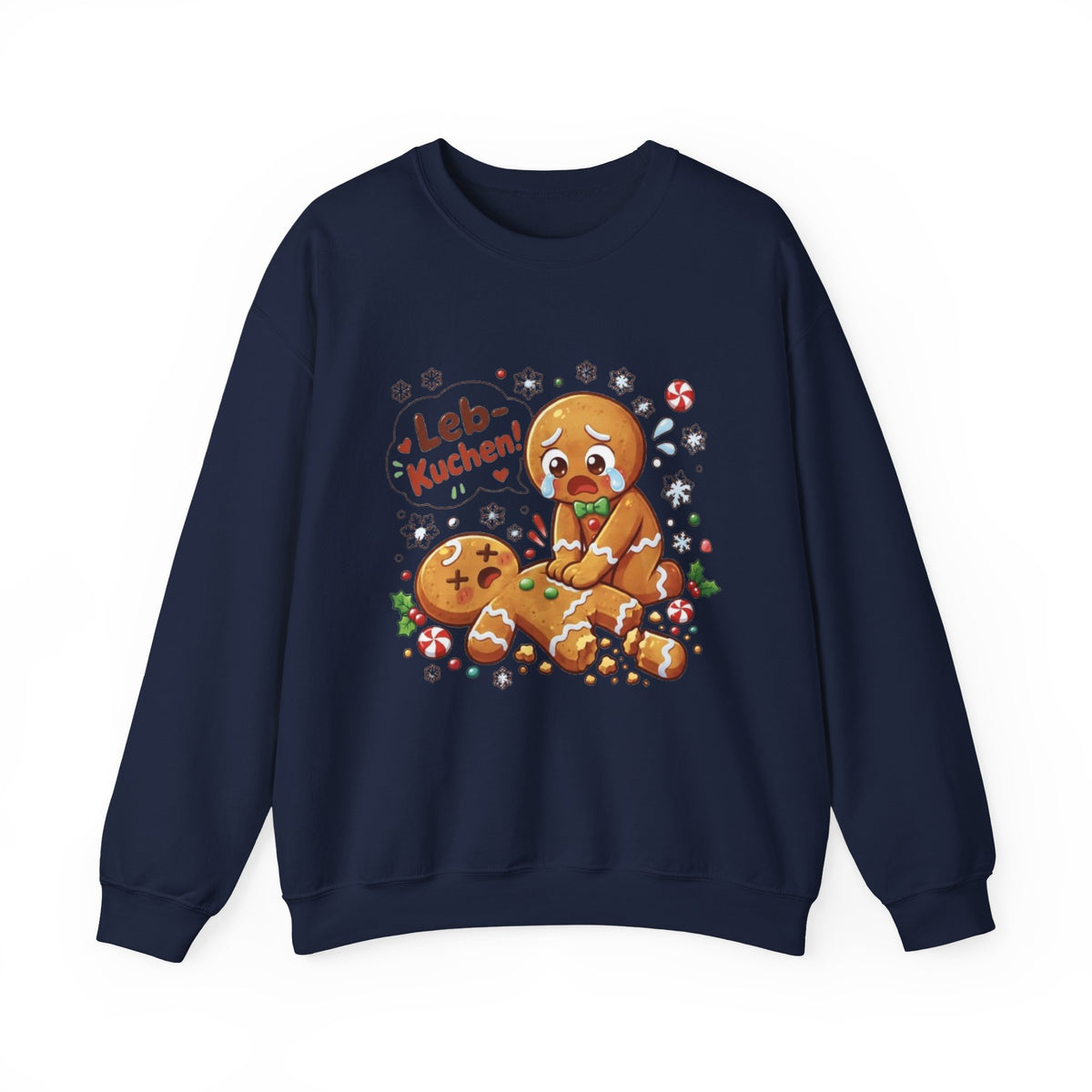 Weihnachtssweatshirt mit lustigem Lebkuchen-Motiv