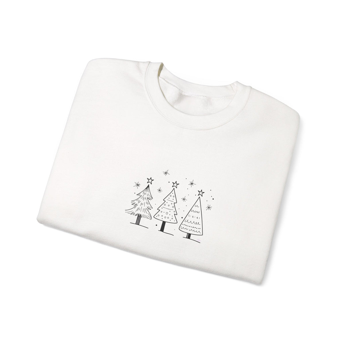 Minimalist Christmas Trees Holiday Crewneck Sweatshirt