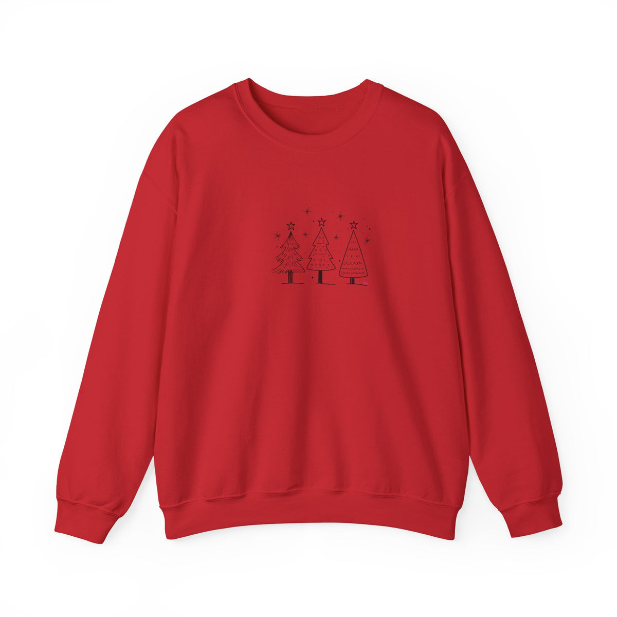Minimalist Christmas Trees Holiday Crewneck Sweatshirt