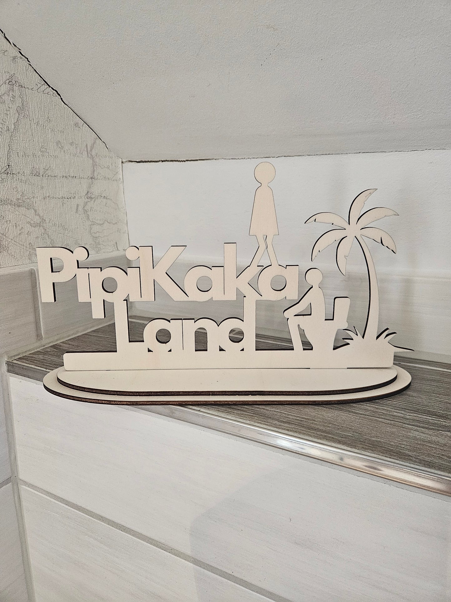Pipipakaland - Lustige Holzdeko für Badezimmer