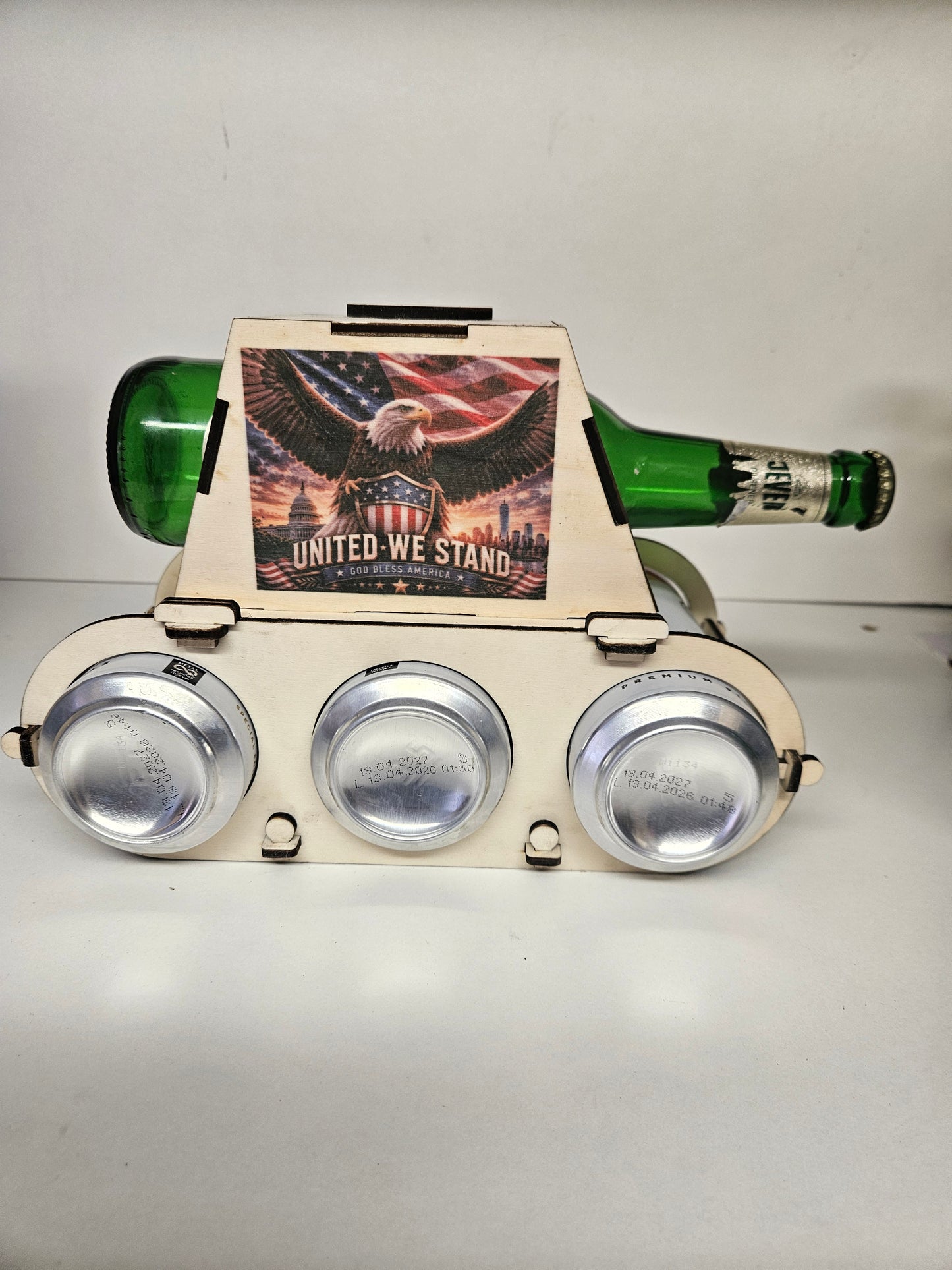 Panzer Bier-Geschenkset aus Holz United We Stand Limitierte Edition