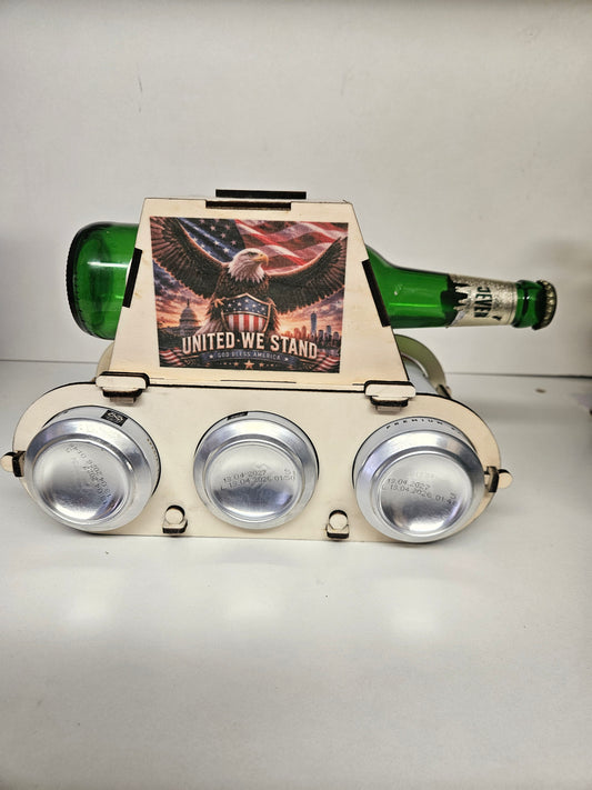 Panzer Bier-Geschenkset aus Holz United We Stand Limitierte Edition