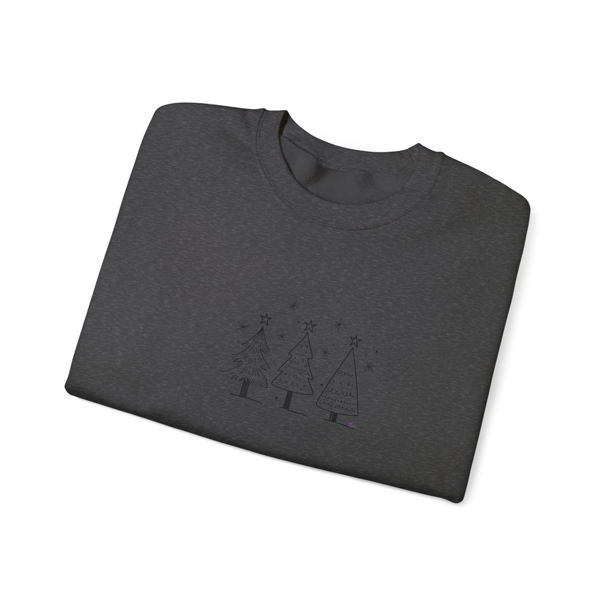 Minimalist Christmas Trees Holiday Crewneck Sweatshirt