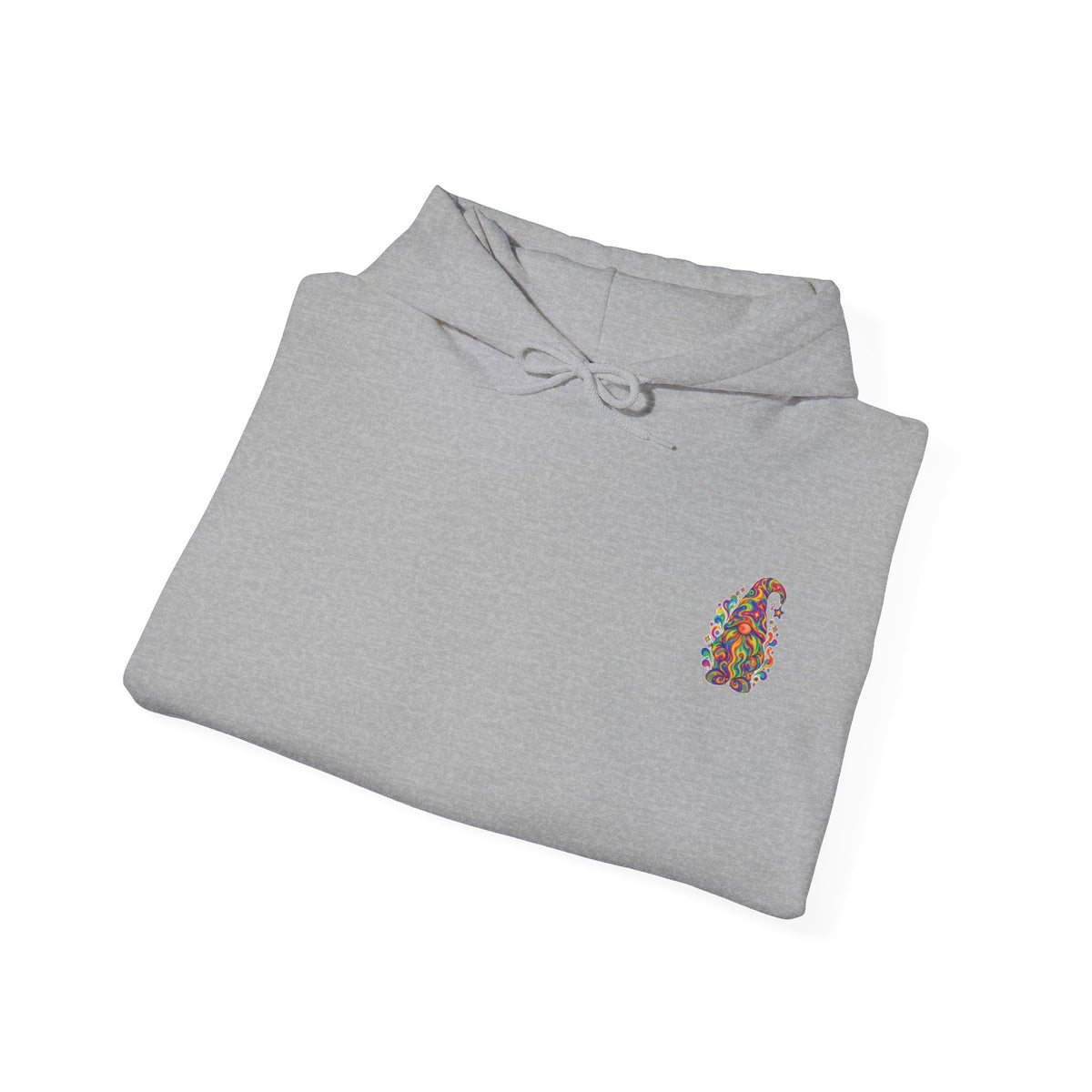 Hoodie mit buntem psychedelischem Wichtel-Motiv