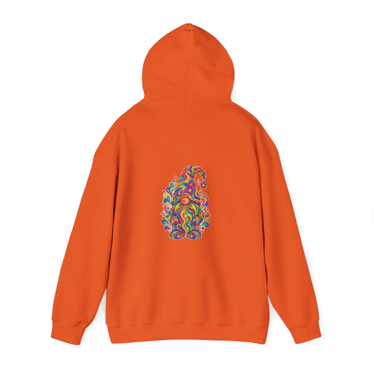 Hoodie mit buntem psychedelischem Wichtel-Motiv