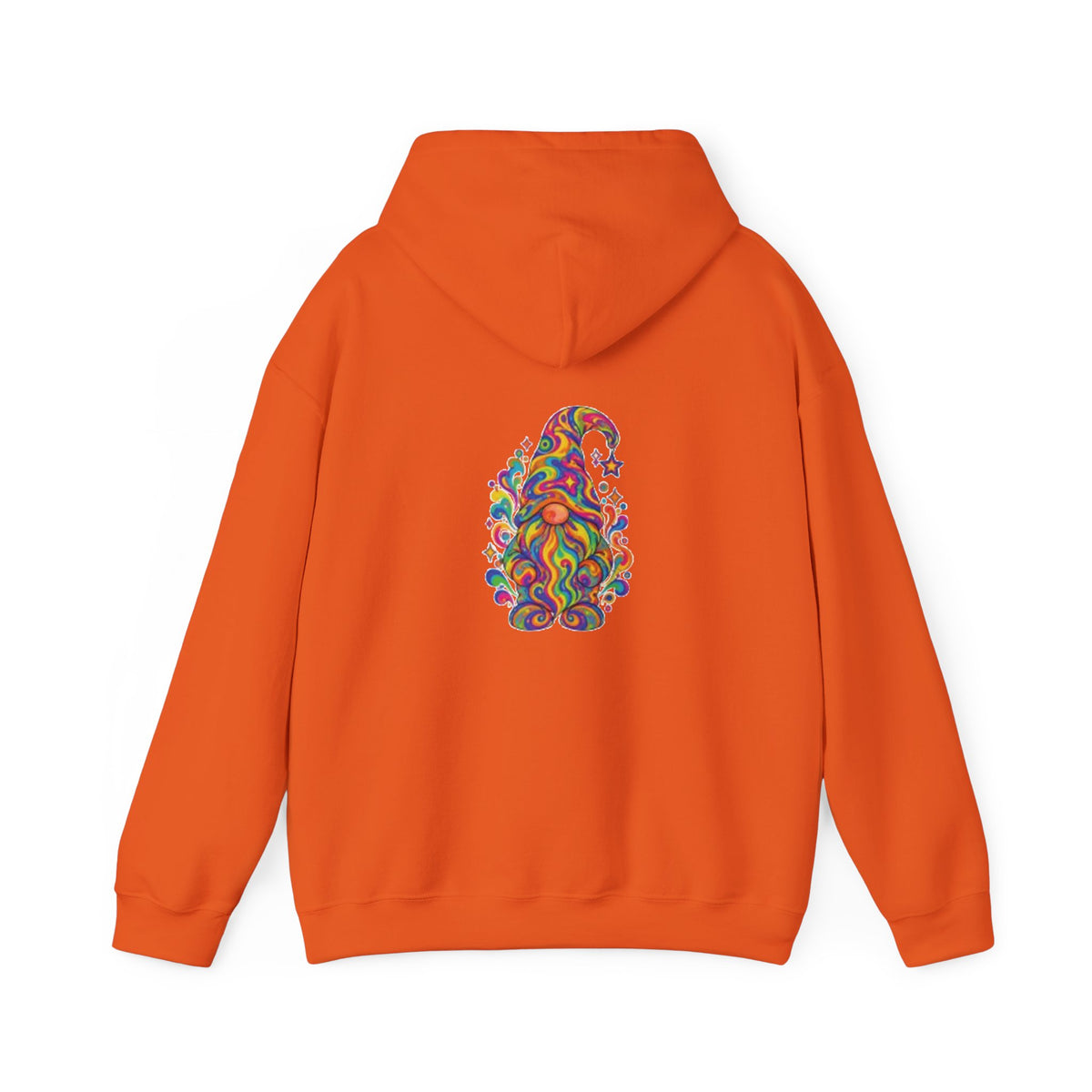 Hoodie mit buntem psychedelischem Wichtel-Motiv