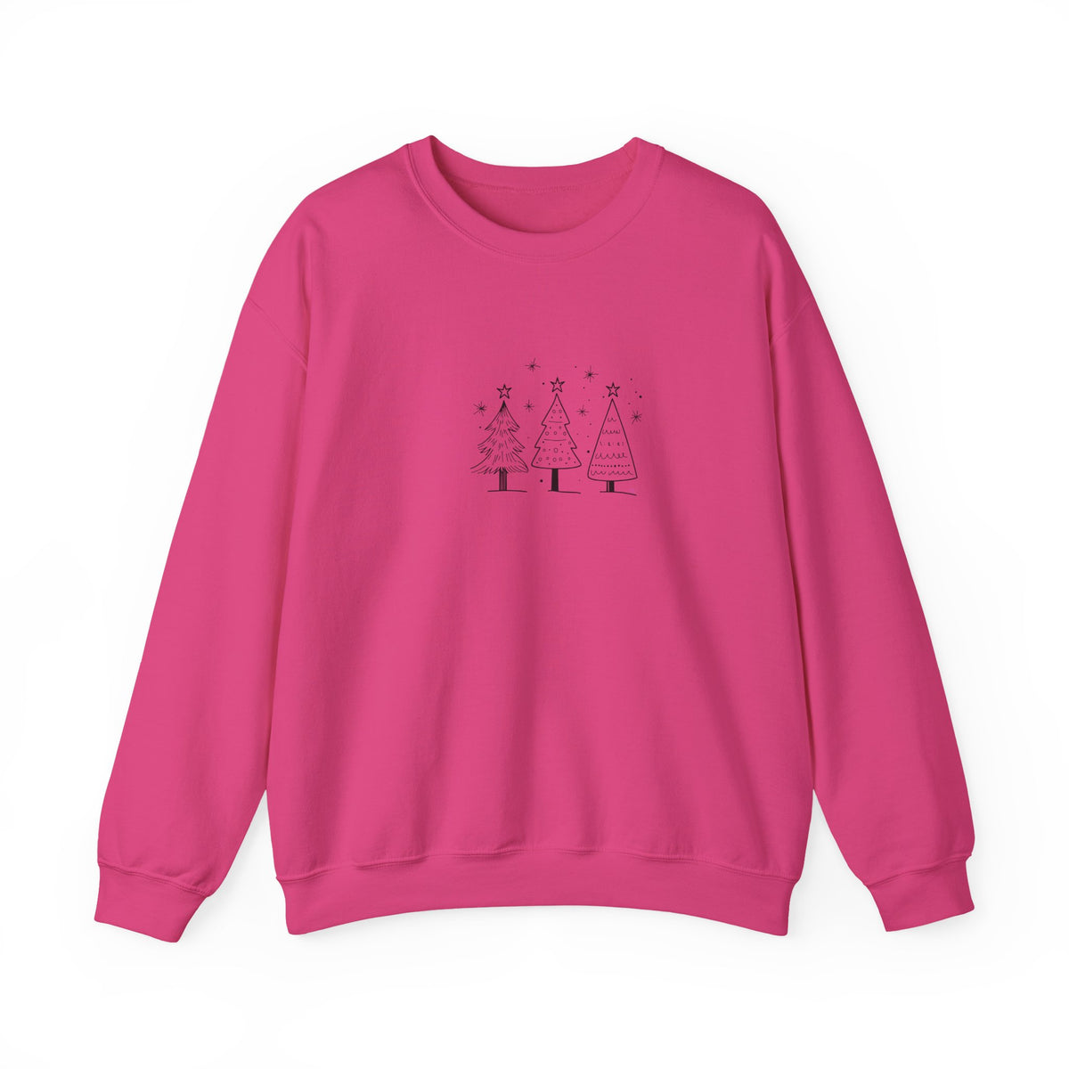 Minimalist Christmas Trees Holiday Crewneck Sweatshirt