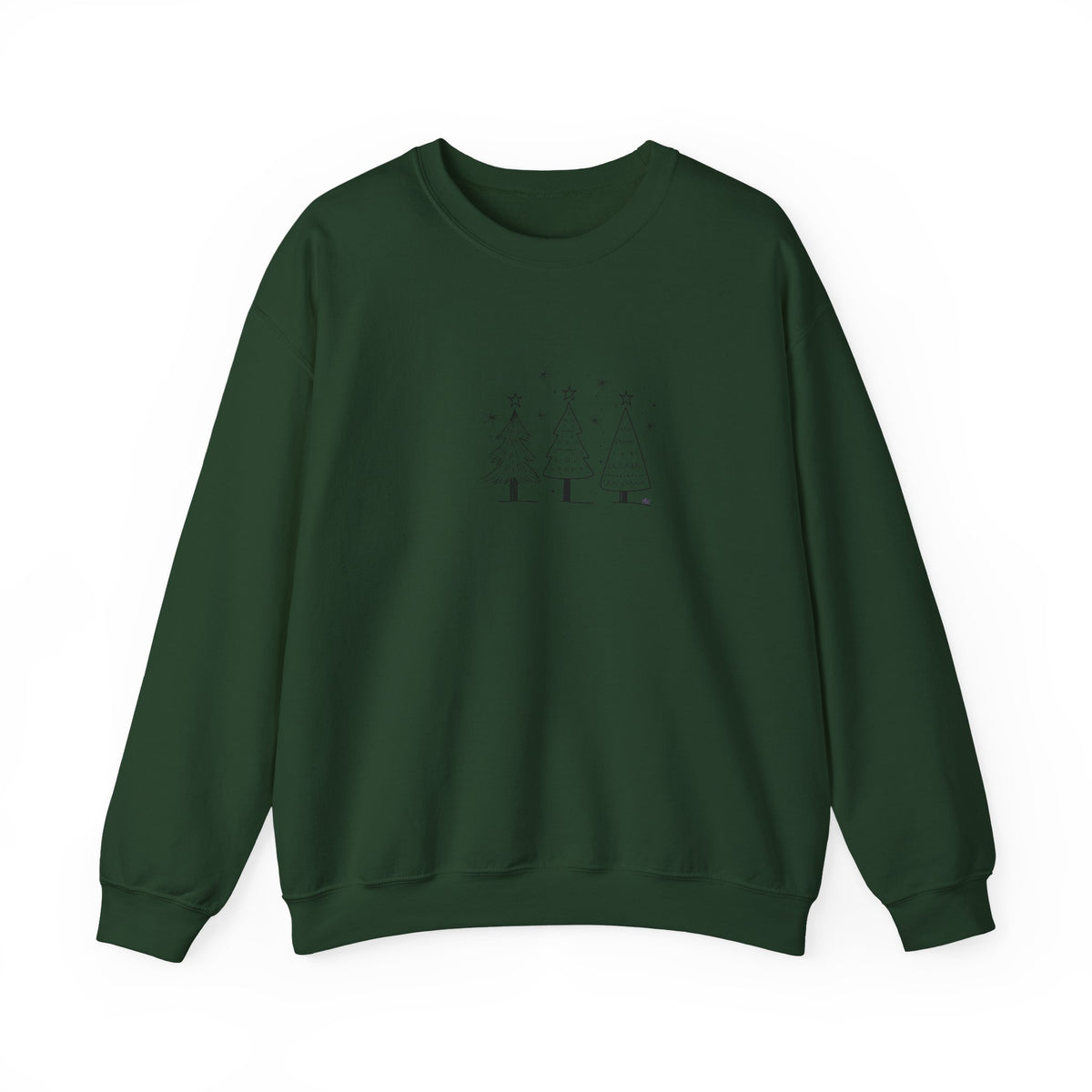 Minimalist Christmas Trees Holiday Crewneck Sweatshirt