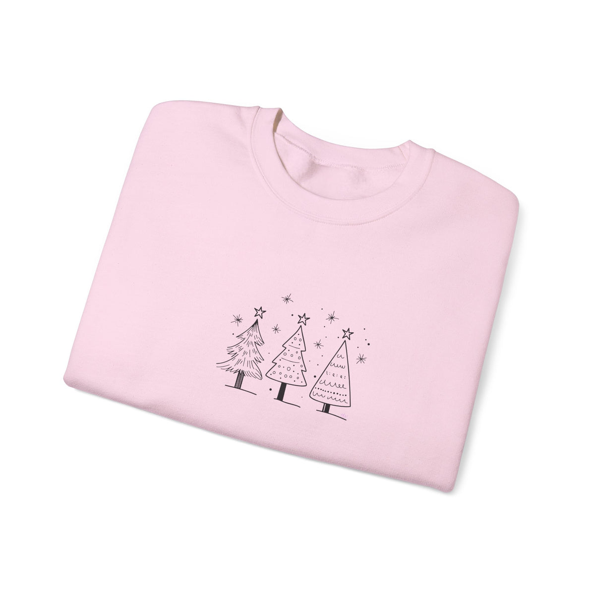 Minimalist Christmas Trees Holiday Crewneck Sweatshirt
