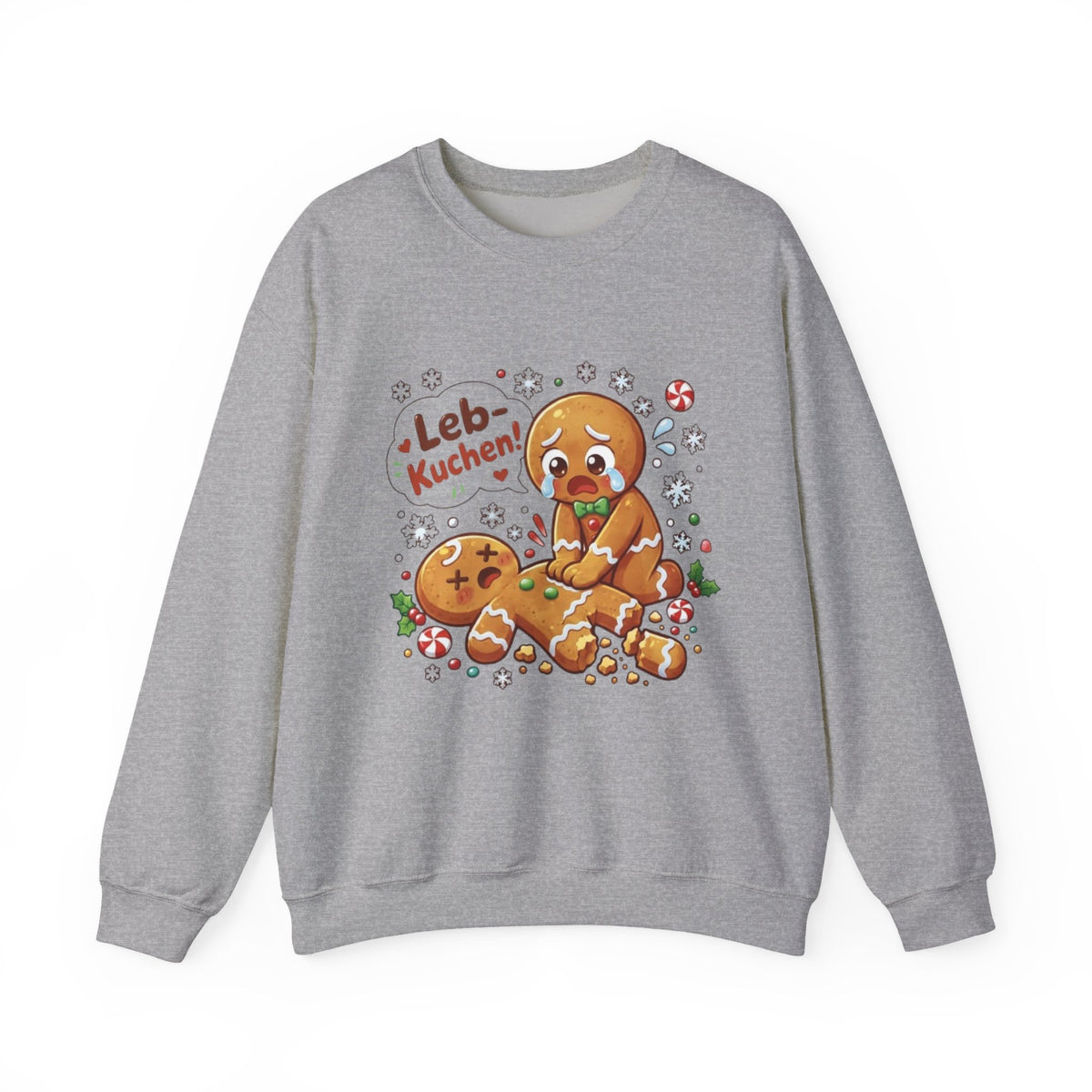 Weihnachtssweatshirt mit lustigem Lebkuchen-Motiv