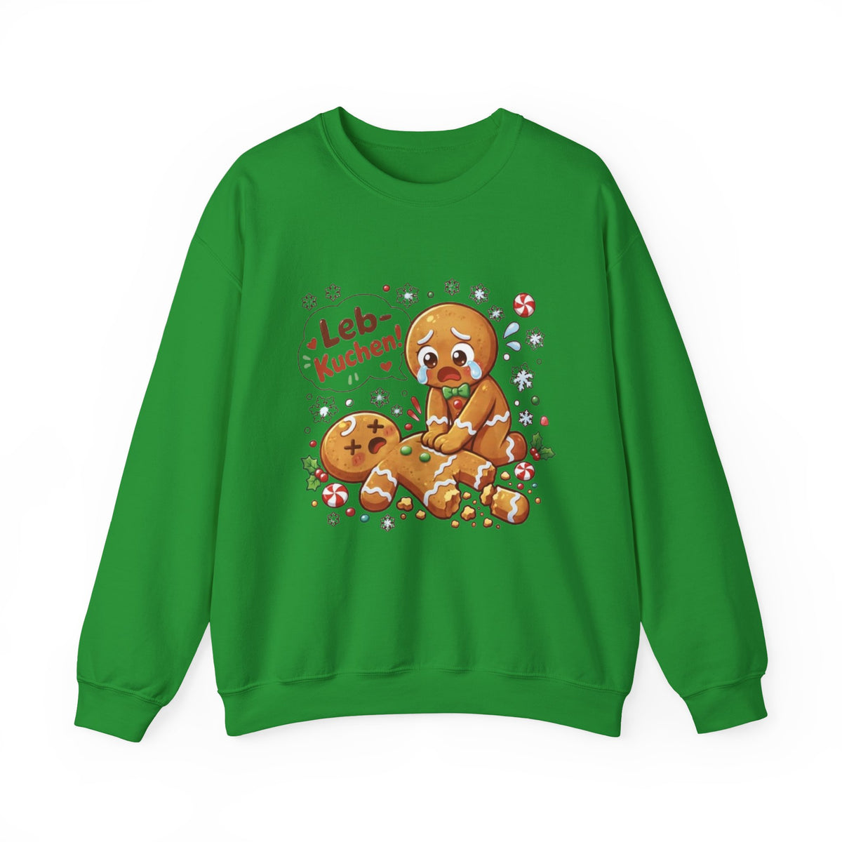 Weihnachtssweatshirt mit lustigem Lebkuchen-Motiv