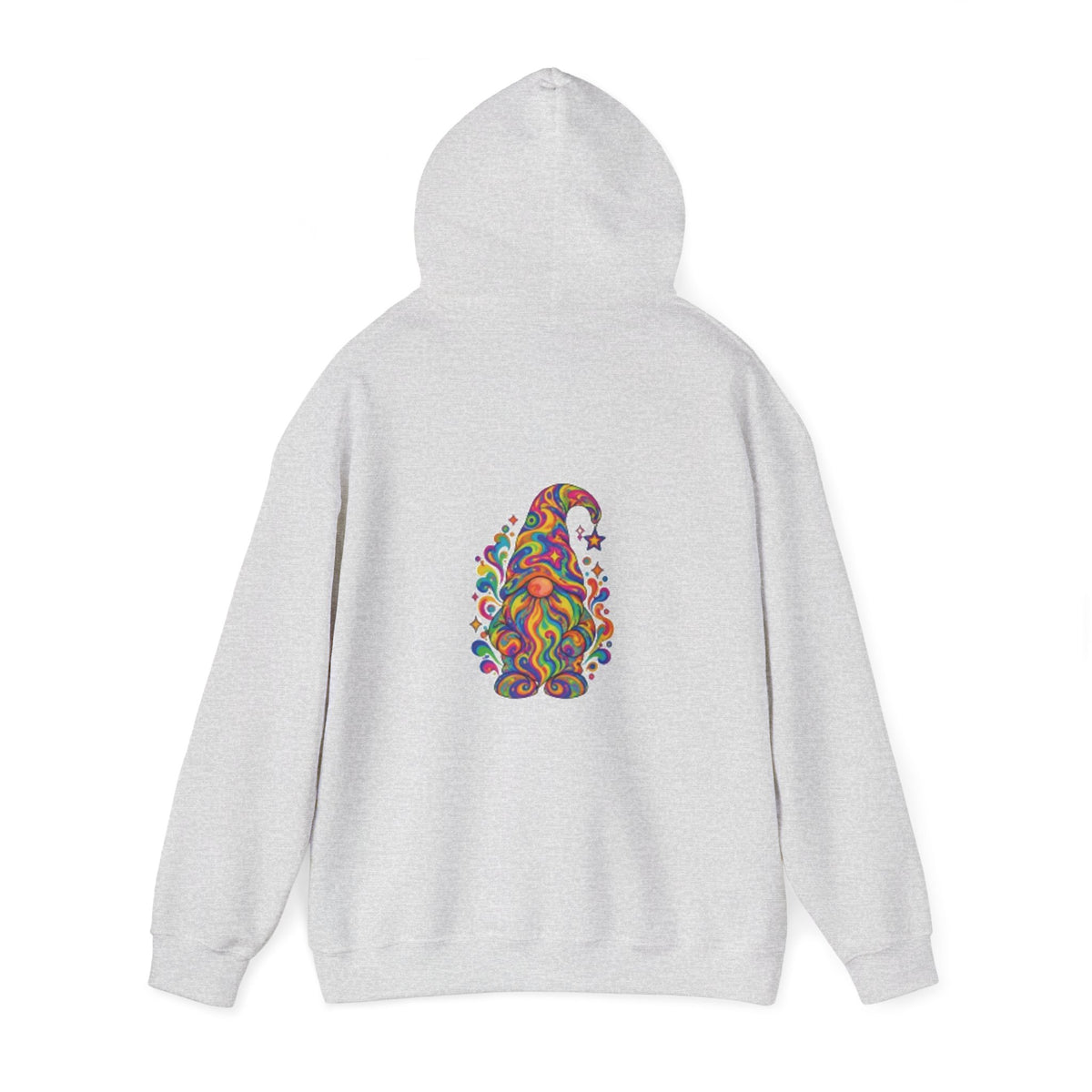 Hoodie mit buntem psychedelischem Wichtel-Motiv
