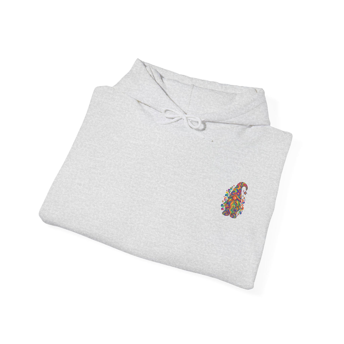 Hoodie mit buntem psychedelischem Wichtel-Motiv