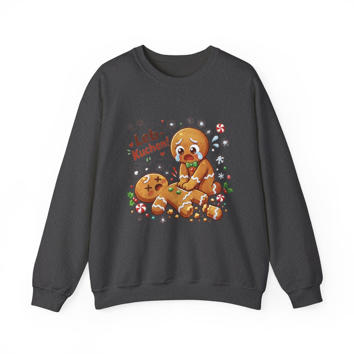 Weihnachtssweatshirt mit lustigem Lebkuchen-Motiv