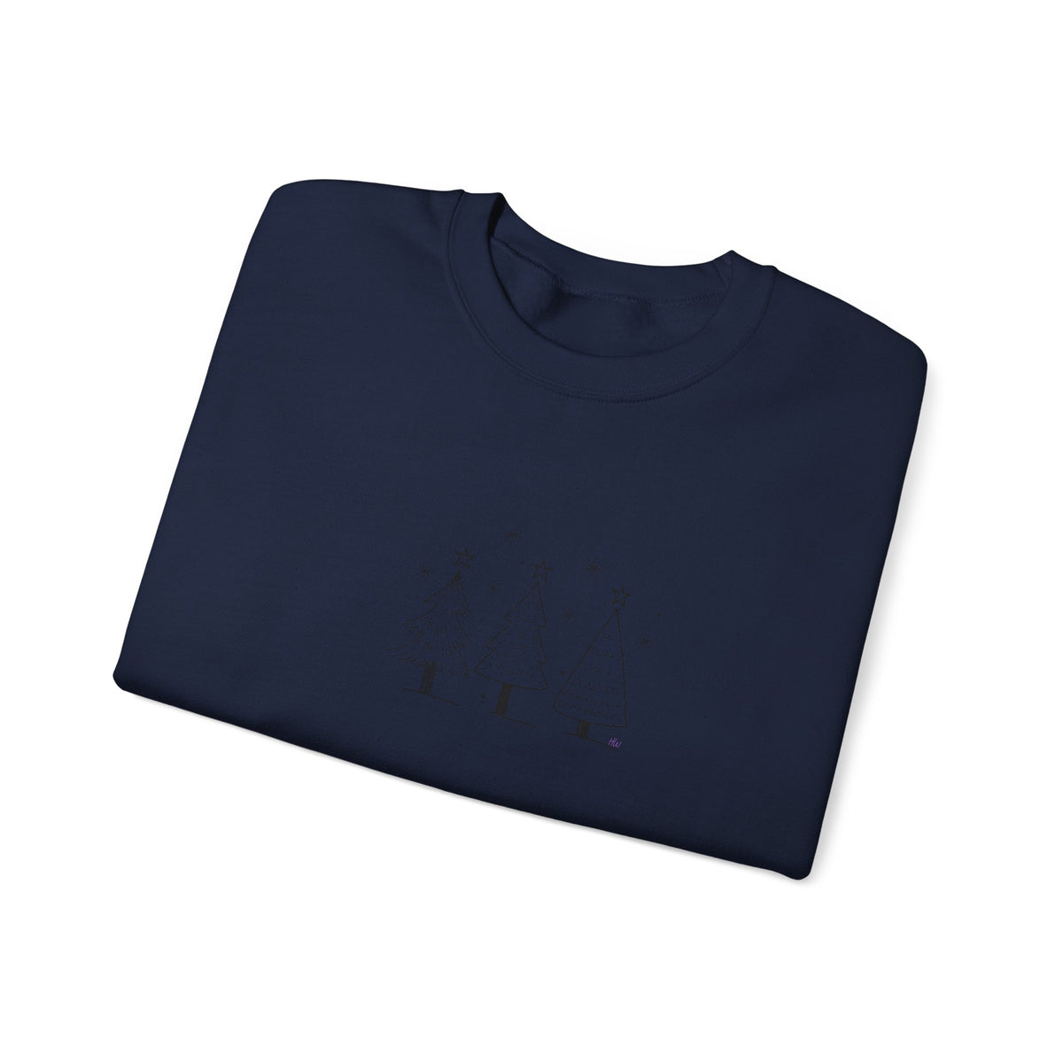 Minimalist Christmas Trees Holiday Crewneck Sweatshirt