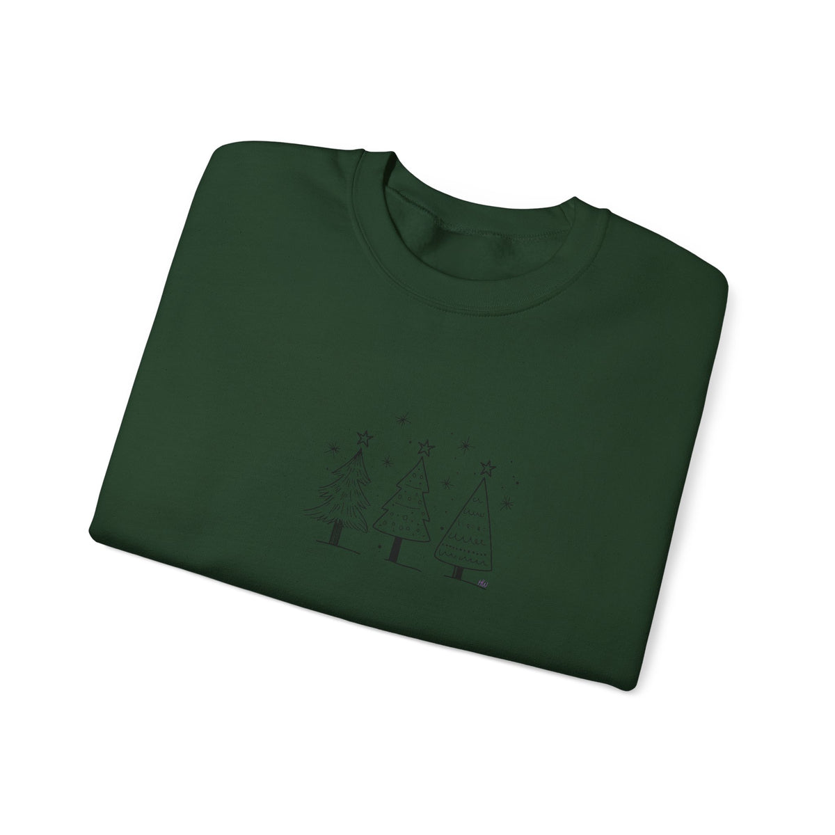 Minimalist Christmas Trees Holiday Crewneck Sweatshirt