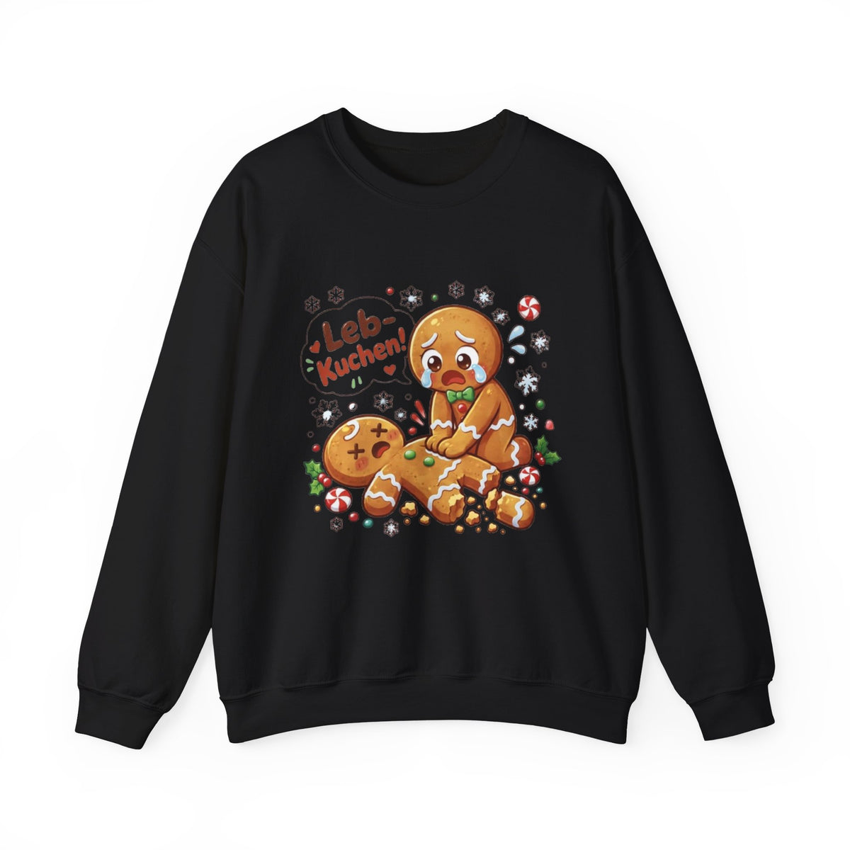 Weihnachtssweatshirt mit lustigem Lebkuchen-Motiv