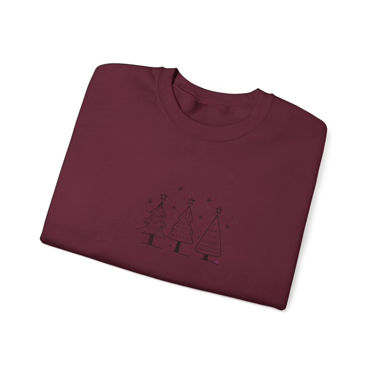 Minimalist Christmas Trees Holiday Crewneck Sweatshirt