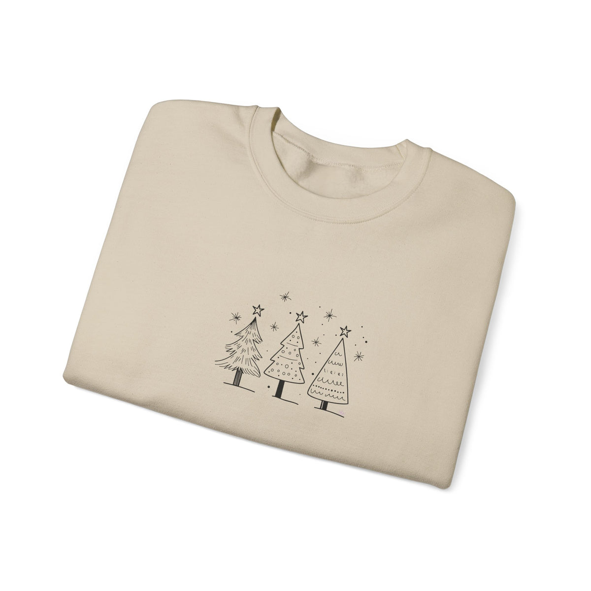 Minimalist Christmas Trees Holiday Crewneck Sweatshirt