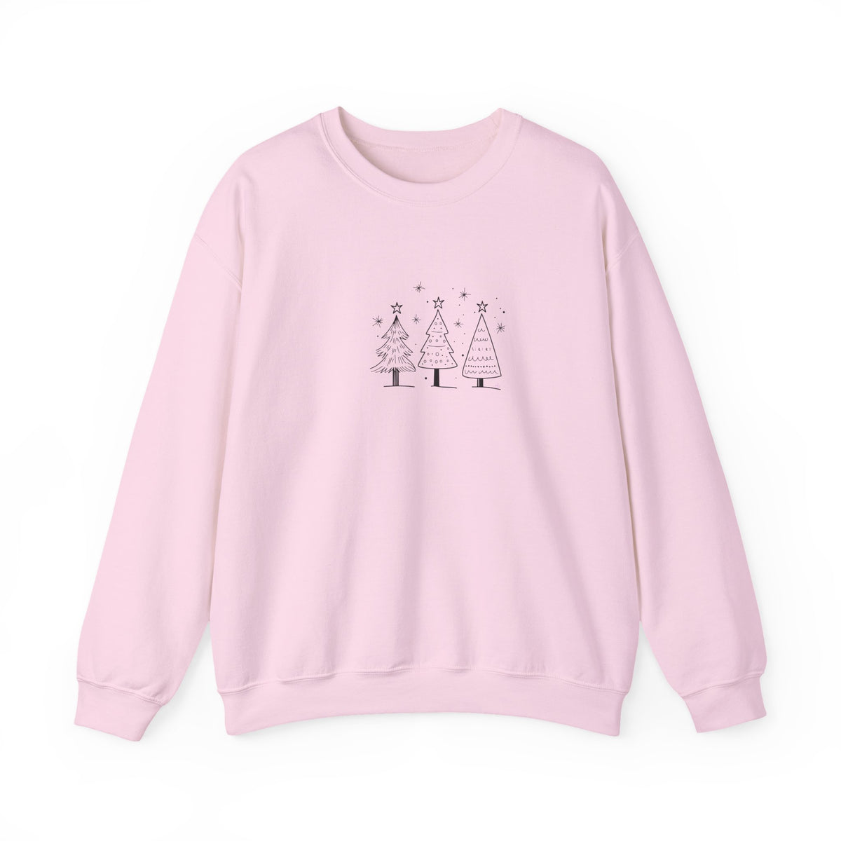 Minimalist Christmas Trees Holiday Crewneck Sweatshirt