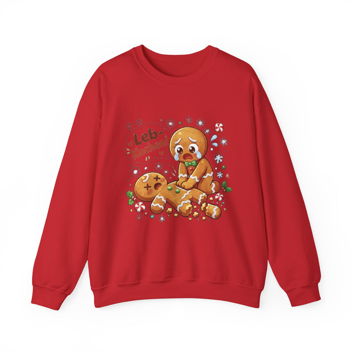 Weihnachtssweatshirt mit lustigem Lebkuchen-Motiv
