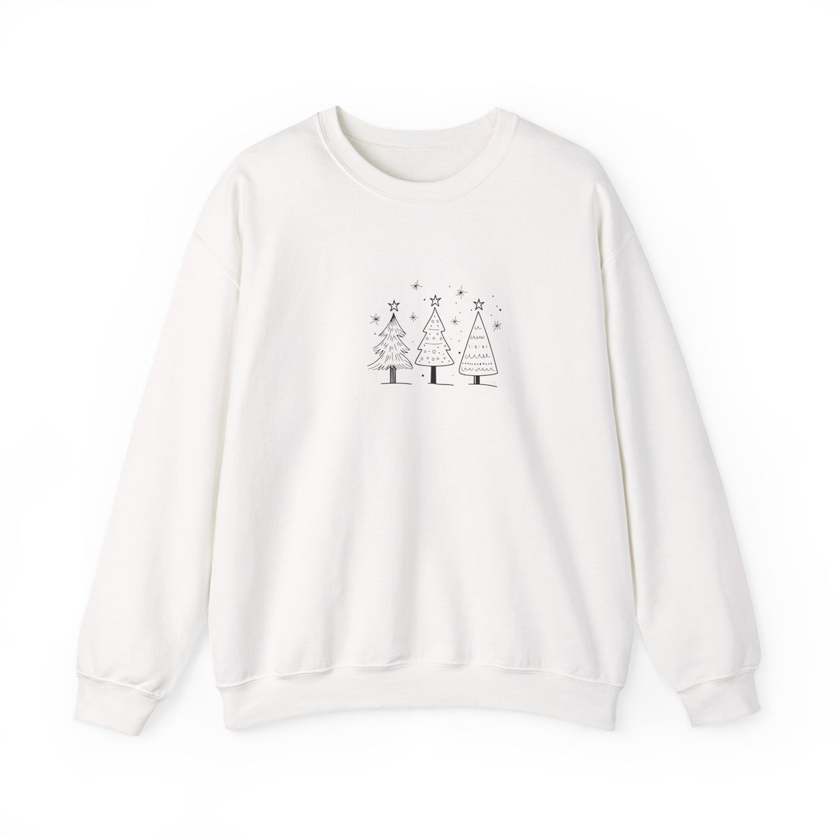 Minimalist Christmas Trees Holiday Crewneck Sweatshirt