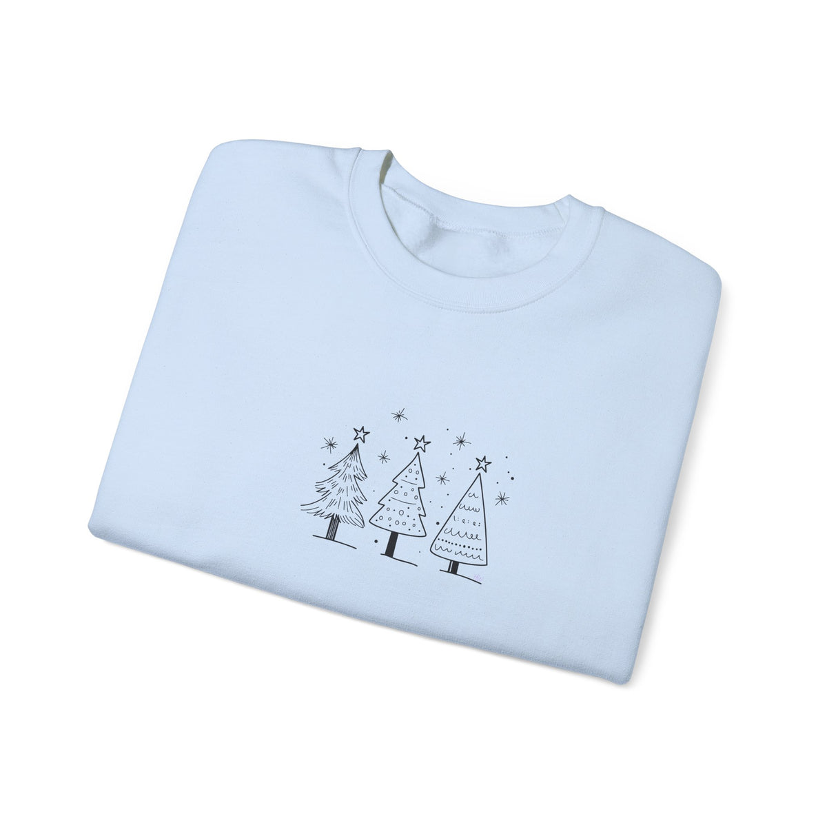 Minimalist Christmas Trees Holiday Crewneck Sweatshirt