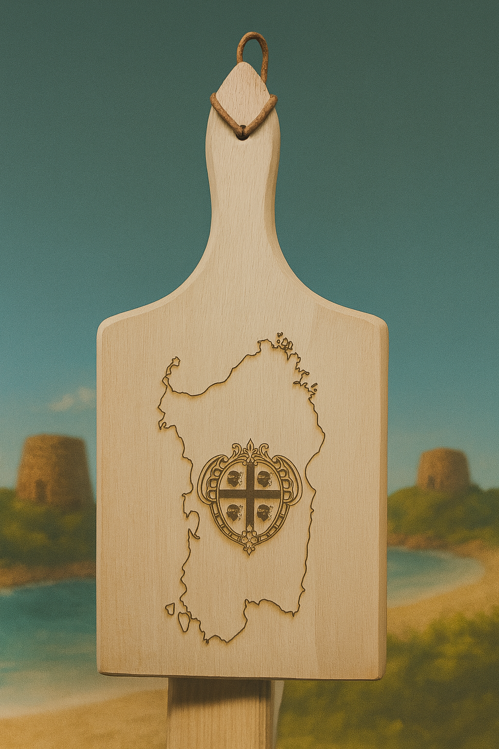 Handgefertigtes Holzbrett Sardinien