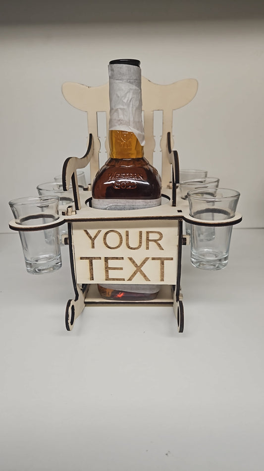 Personalisierter Whisky-Stuhl aus Holz – Einzigartiges Geschenk & Bar-Deko