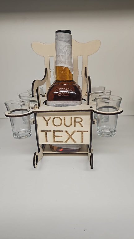 Personalisierter Whisky-Stuhl aus Holz – Einzigartiges Geschenk & Bar-Deko