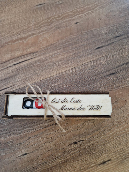 Handgefertigtes Holzgeschenk