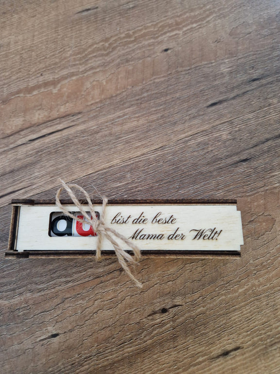 Handgefertigtes Holzgeschenk