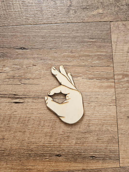 Beutelverschluss aus Holz – Handzeichen „OK“ (3er-Set)