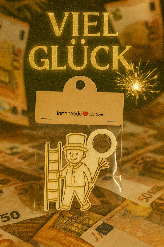 Holz-Glücksbringer „Schornsteinfeger“ – Handgemacht mit Glückscent